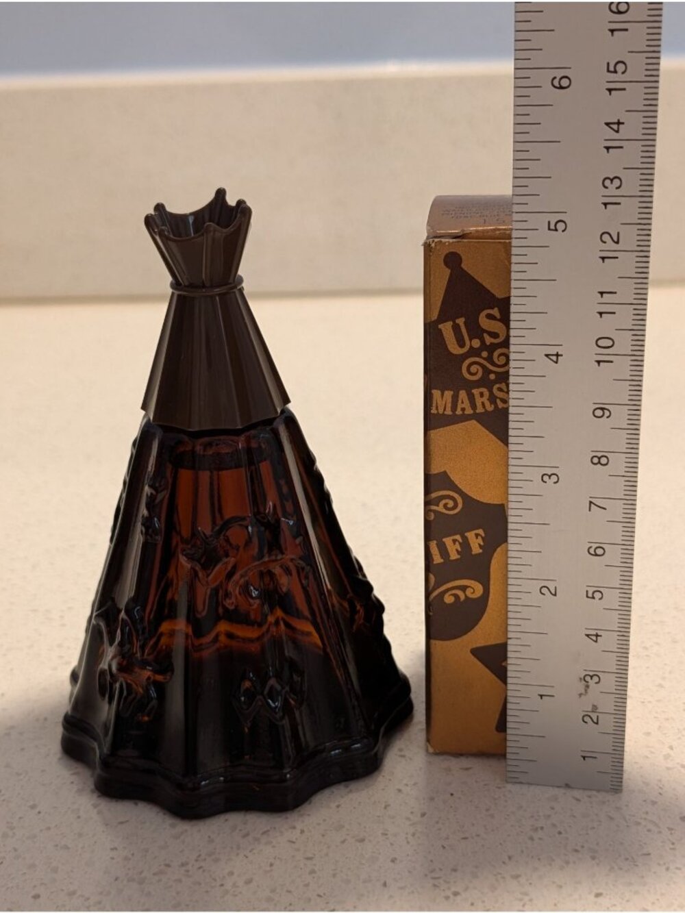Vintage Avon Indian TeePee Cologne Bottle Wild West Bullet Decanter 1970s - Picture 12 of 16